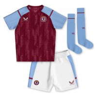 Camisa de Futebol Aston Villa Moussa Diaby #19 Equipamento Principal Infantil 2023-24 Manga Curta (+ Calças curtas)